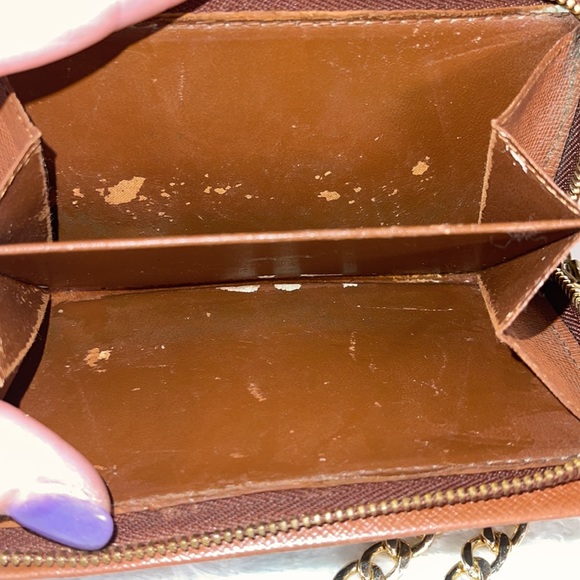 LOUIS VUITTON Monogram Porte Monnaie Billets Bifold Wallet with chain - Picture 7 of 11